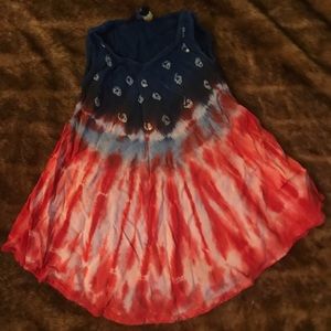 🌸🌸🌸Girl’s red, white, and blue tunic top!!